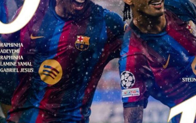 برشلونة يستهلّ مرحلة الدوري في أبطال أوروبا بخمسة أهدافٍ مقابل هدف في مرمى فينورد: ثنائيةٌ لرافينيا بعد استبعاده من قائمة الثلاثين، ولامين ياميل يبلغ ثلاثاً وعشرين مساهمة متجاوزاً رقم مبابي