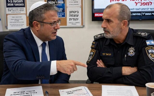 المفتّش العامّ للشرطة يمضي في تعييناتٍ أوعز بن غفير بتجميد مئةٍ وواحدٍ وأربعين منها، والوزير يردّ: لا تعيينات قبل الانتخابات إلّا باستثناءٍ أُقرّه شخصيّاً
