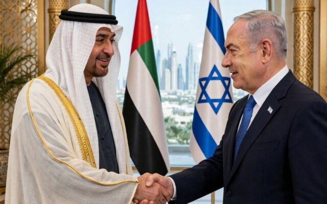 نتنياهو يلتقي بن زايد في أبوظبي بمشاركة سعودية وأردنية ومغربية