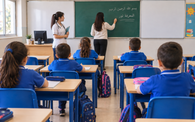 وزارتا الصحة والتربية تدمجان ممرّضةً في ثماني مدارس ابتدائية العام الدراسي المقبل، واختِيرت من بين نحو أربعين سلطة محلية طلبت الانضمام