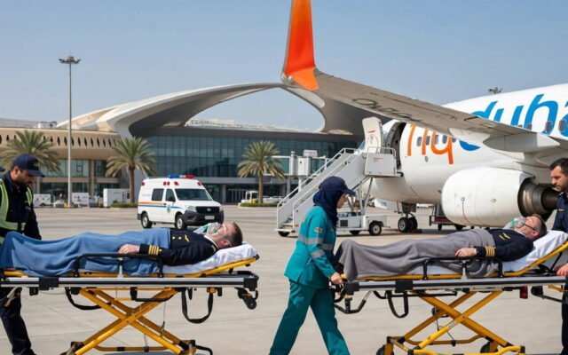 الداخلية السعودية تنقل طياري فلاي دبي إلى أبوظبي بعد تحسن صحتهما